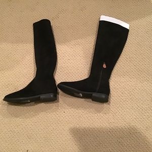 Gentle Soul Black Suede EMMA Stretch Boot 6.5 New